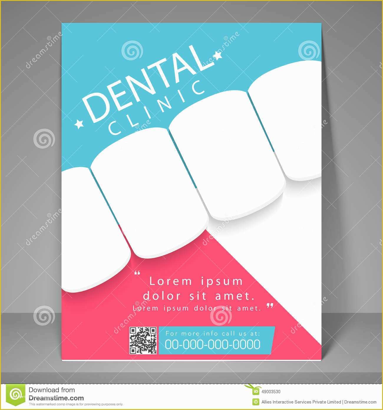 Free Dental Templates Of Dental Clinic Flyer Template Brochure Stock