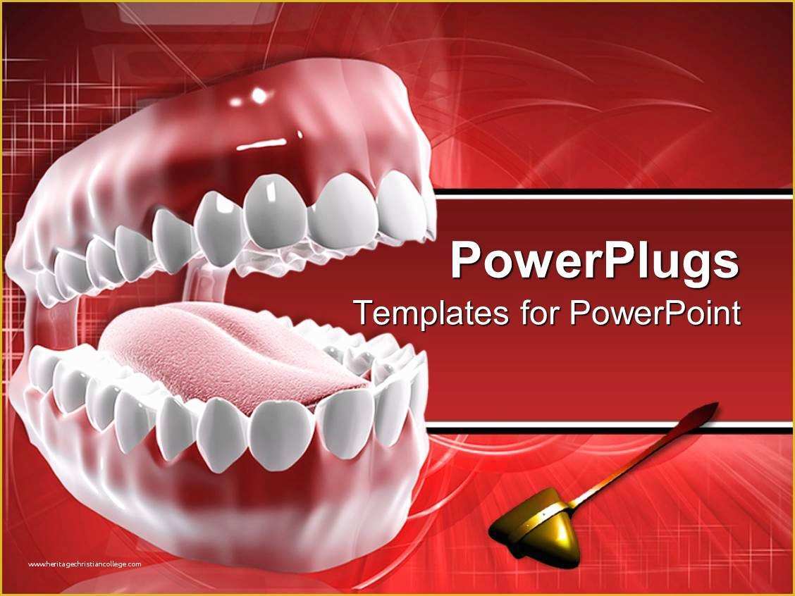 Free Dental Templates Of Powerpoint Template Dental Care theme with Mouth and