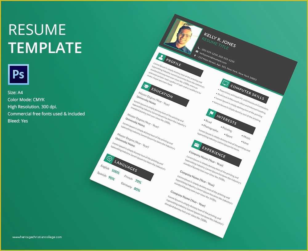 Free Design Templates Of 40 Resume Template Designs