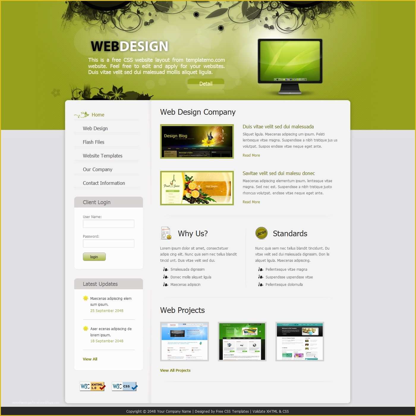 Free Design Templates Of Web Page Design Templates HTML Free Download Beepmunk