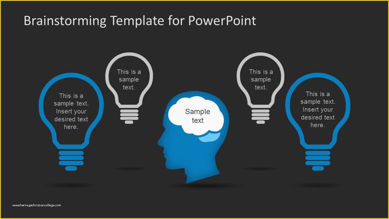 Free Design Thinking Powerpoint Template Of Brainstorming Ideas Record Slide Design for Powerpoint