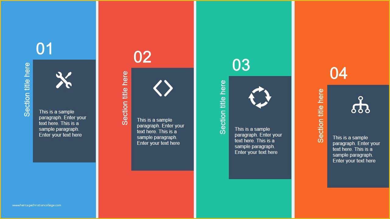 Free Design Thinking Powerpoint Template Of Flat Layout Template for Powerpoint Slidemodel