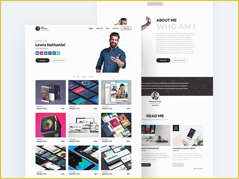 Free Designer Portfolio Template Of Designer Portfolio Template Freebie Download Shop