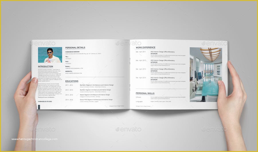 Free Designer Portfolio Template Of Interior Design Portfolio Template by Habageud