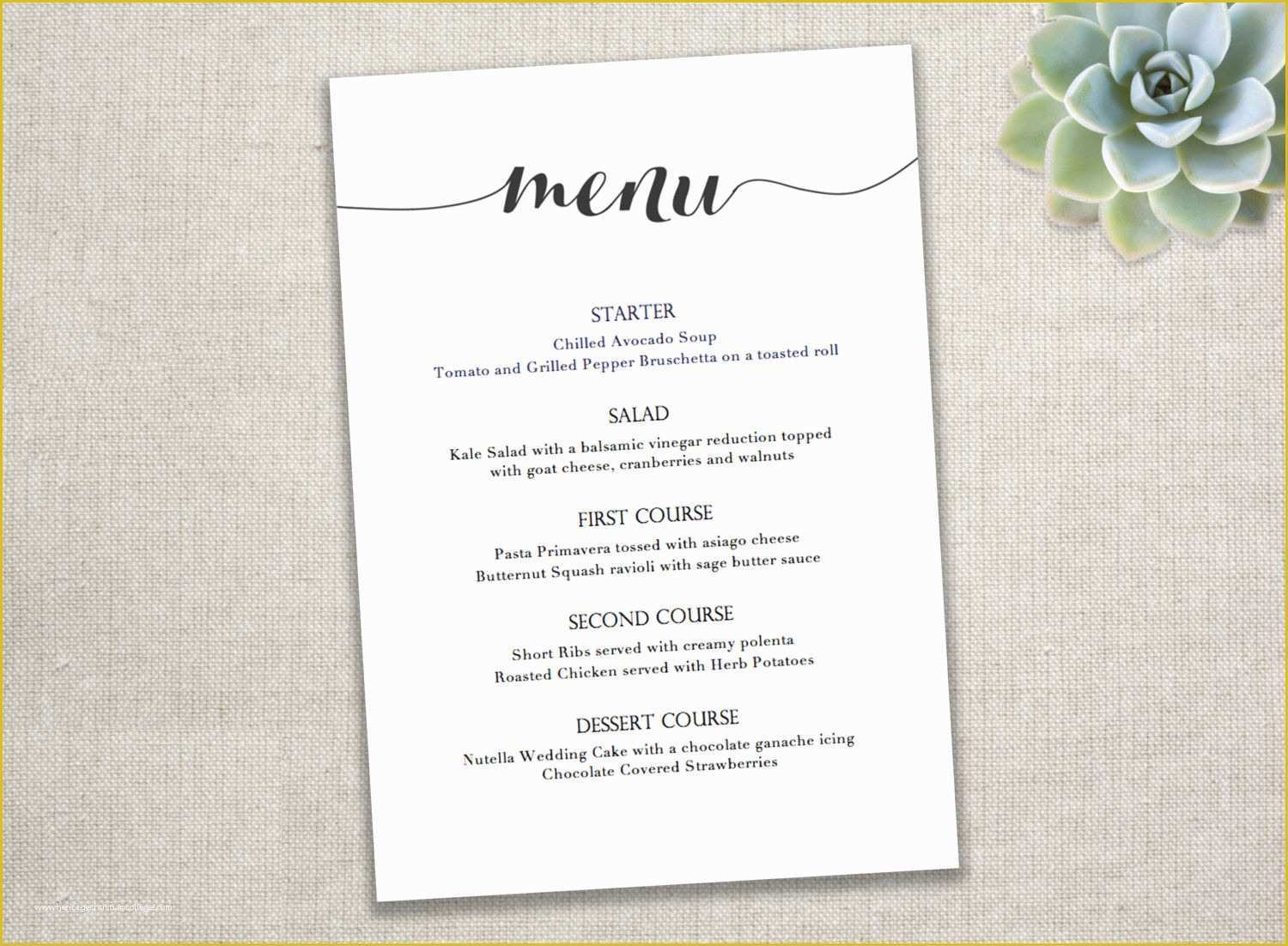 Free Dessert Menu Template Word Of 10 event Menu Designs