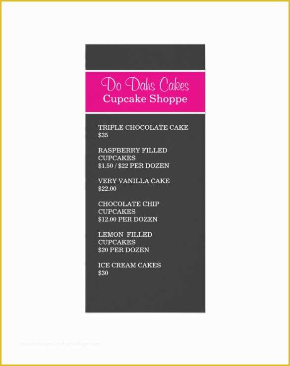 Free Dessert Menu Template Word Of Dessert Menu Templates – 21 Free Psd Eps format Download
