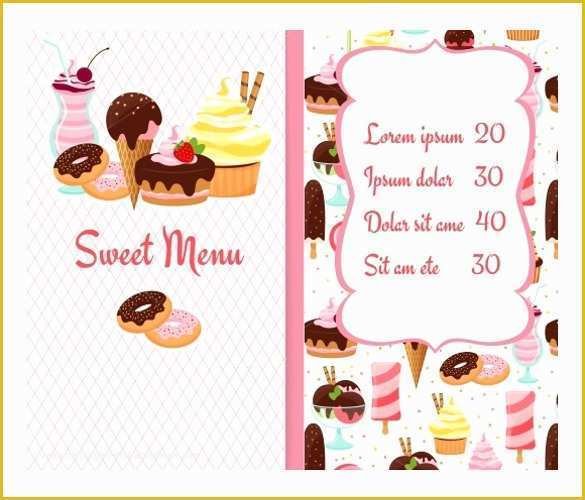 Free Dessert Menu Template Word Of Dessert Menu Templates – 21 Free Psd Eps format Download