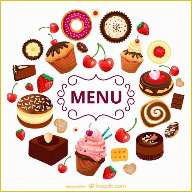 Free Dessert Menu Template Word Of Dessert Vectors S and Psd Files
