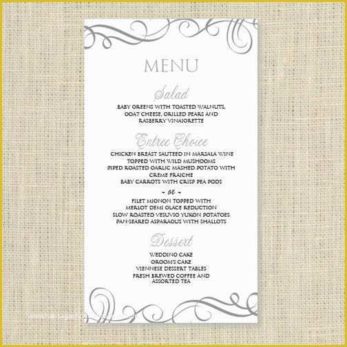 Free Dessert Menu Template Word Of Wedding Menu Card Template Download Instantly Edit