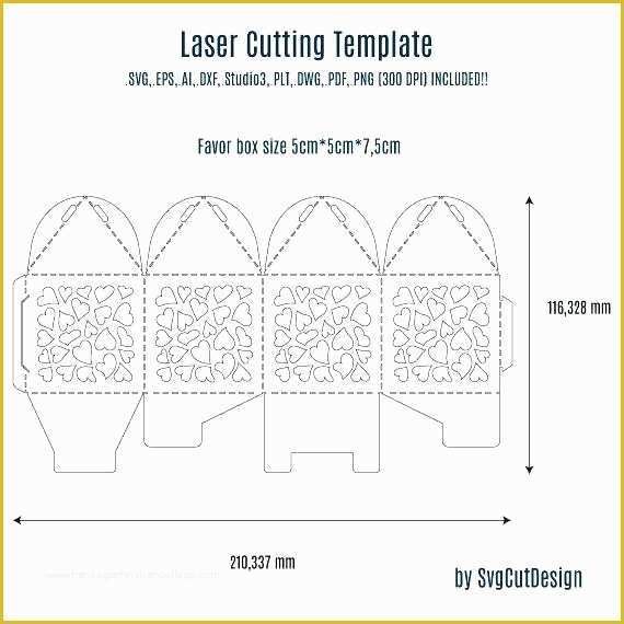 Free Die Cut Templates Of Die Cut Box Wedding Favor Template Laser Cutting Heart