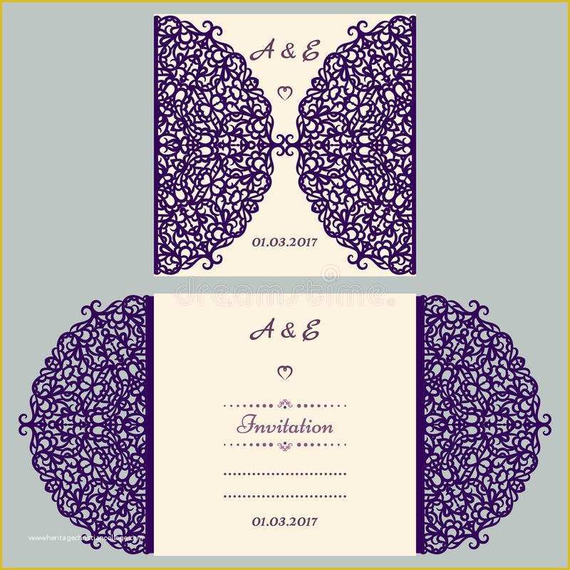 Free Die Cut Templates Of Die Cut Wedding Invitation Card Template Paper Cut Out