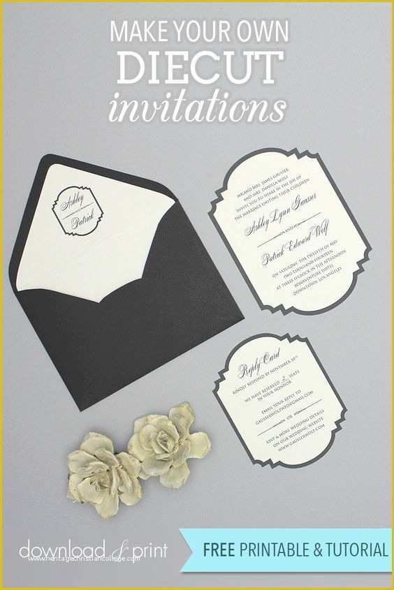 Free Die Cut Templates Of Free Diy Printable Invitation Template From