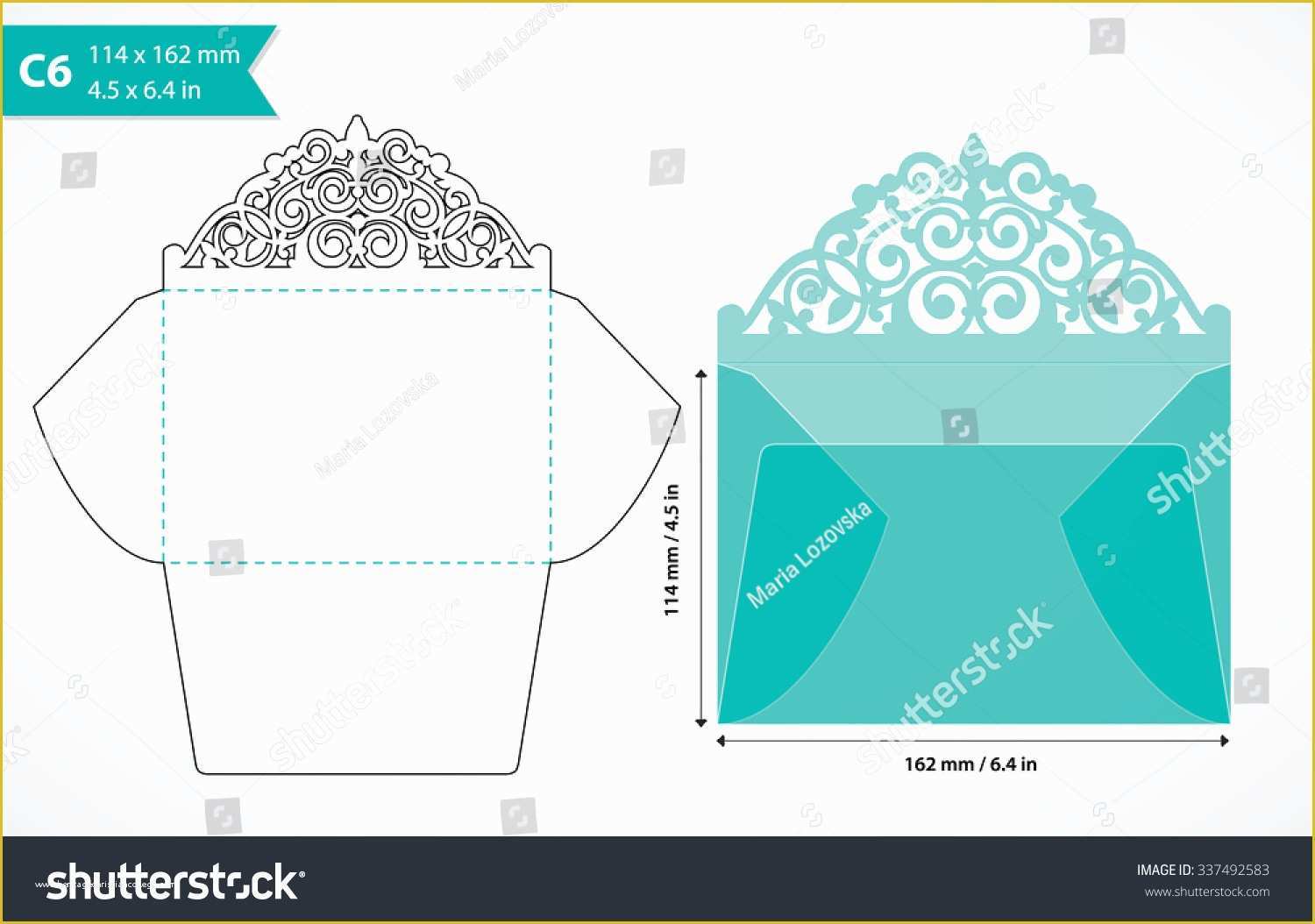 Free Die Cut Templates Of Royalty Free Die Cut Envelope Template Laser Cut