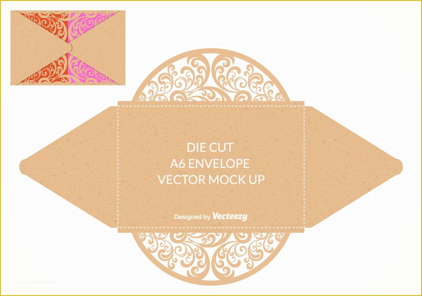 Free Die Cut Templates Of Vector Die Cut Envelope Mock Up Download Free Vector Art