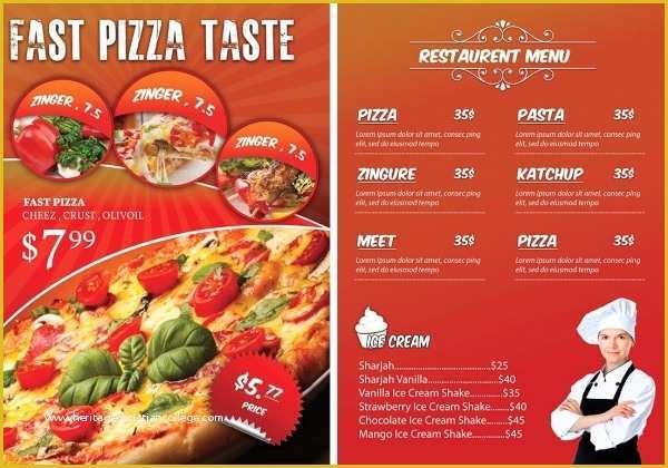 Free Digital Menu Templates Of 21 Menu Flyers Psd Vector Eps Jpg Download