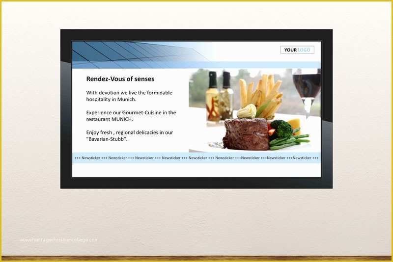 Free Digital Menu Templates Of Free Digital Signage Templates • Presentationpoint