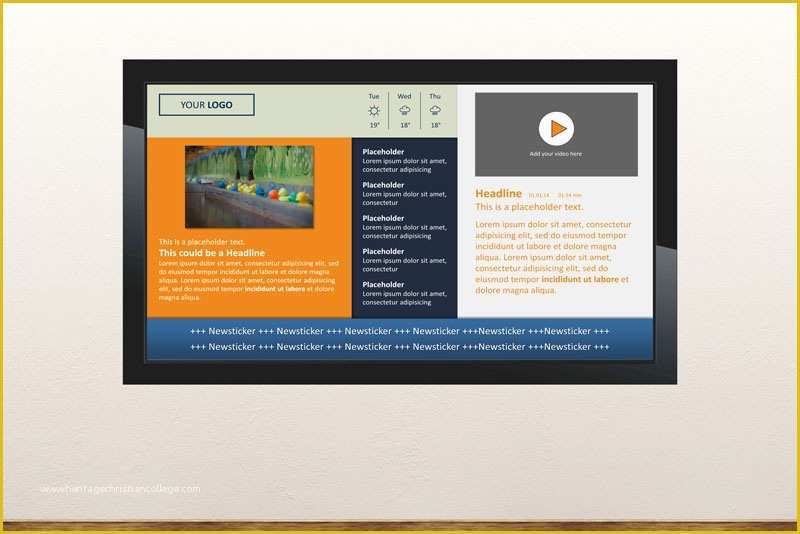 Free Digital Menu Templates Of Free Digital Signage Templates • Presentationpoint
