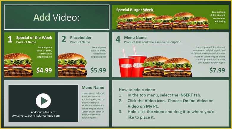 Free Digital Menu Templates Of Powerpoint Menu Board Template Powerpoint Menu Board