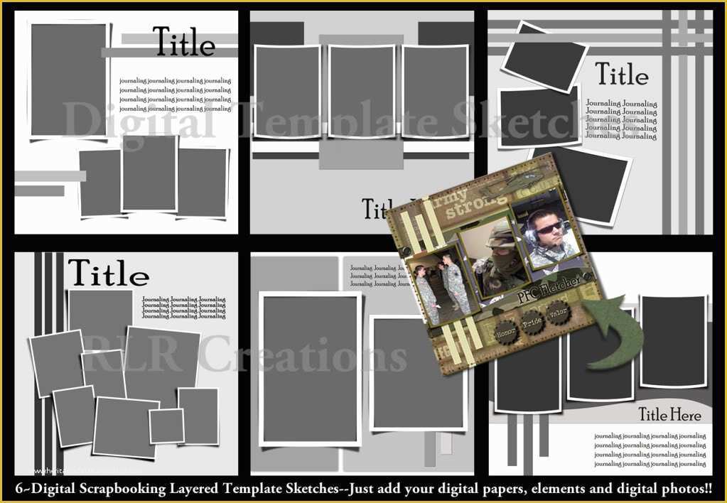 Free Digital Scrapbooking Templates Of Digital Scrapbooking Layered Photoshop Templates 2 Psd