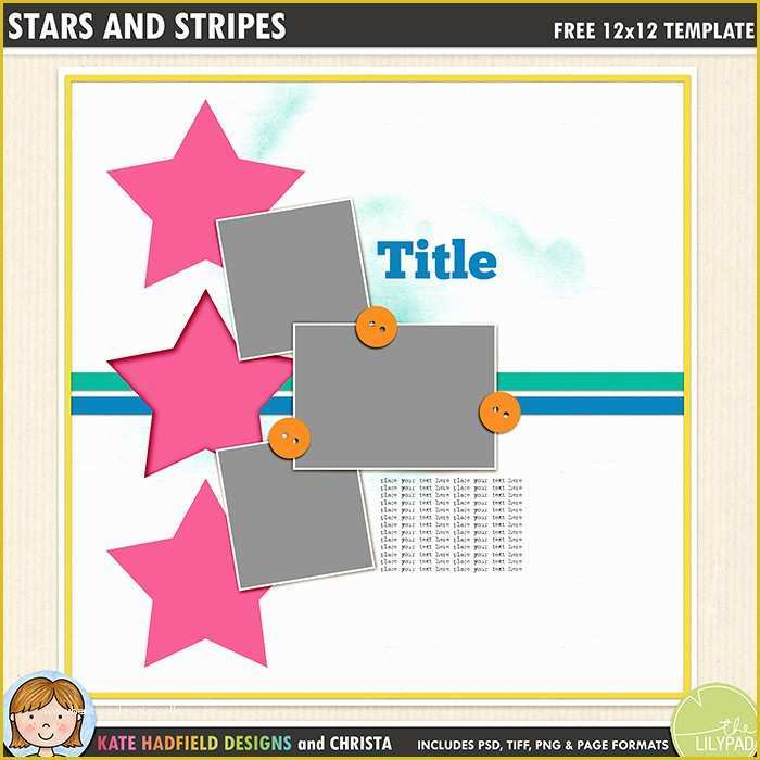 Free Digital Scrapbooking Templates Of Free Digital Scrapbook Template Stars and Stripes Kate