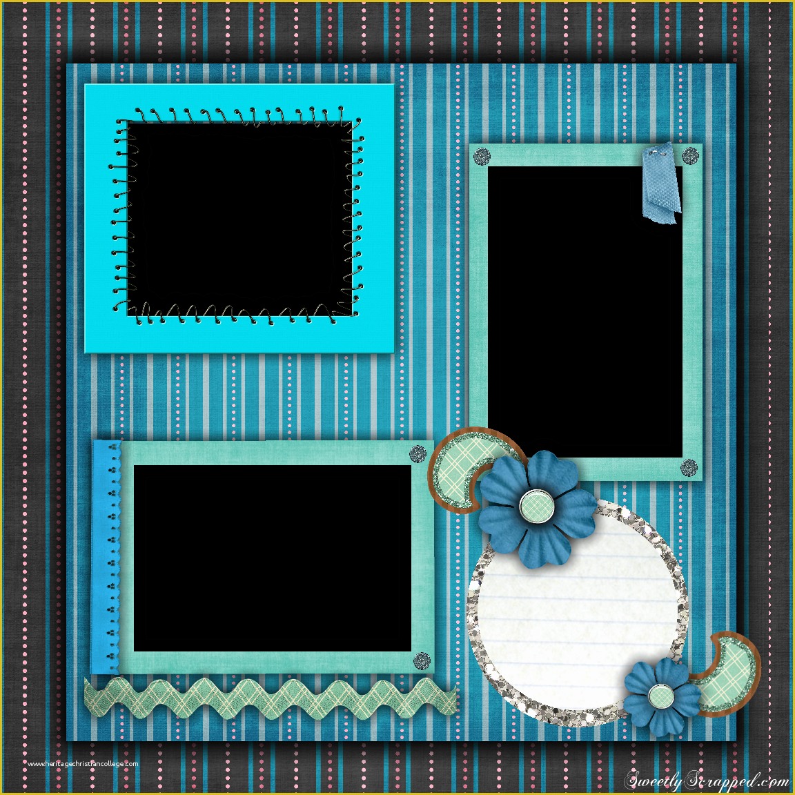 Free Digital Scrapbooking Templates Of Free Printable Scrapbook Layouts