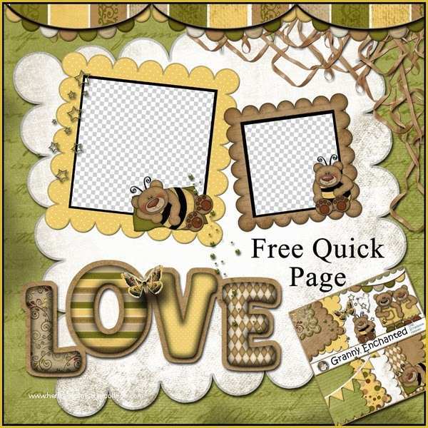 Free Digital Scrapbooking Templates Of Granny Enchanted S Blog Free Digital Scrapbook Quick Page