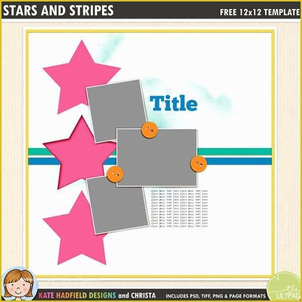 Free Digital Scrapbooking Templates Of Kate Hadfield Designs