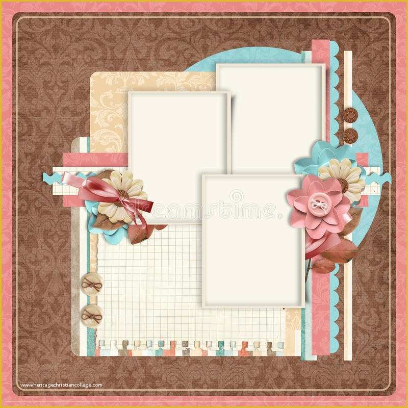 Free Digital Scrapbooking Templates Of Retro Family Album 365 Project Scrapbooking Templates