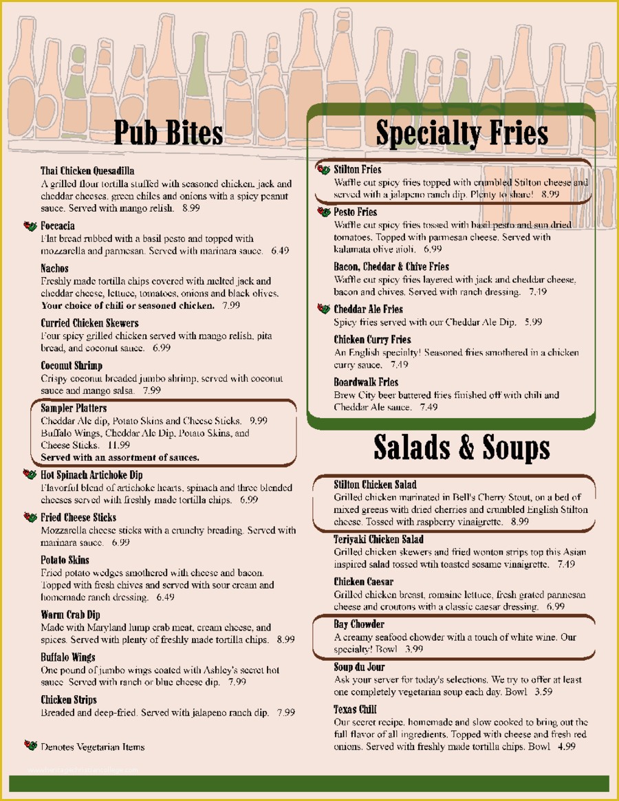 Free Diner Menu Template Of 2018 Menu Template Fillable Printable Pdf & forms