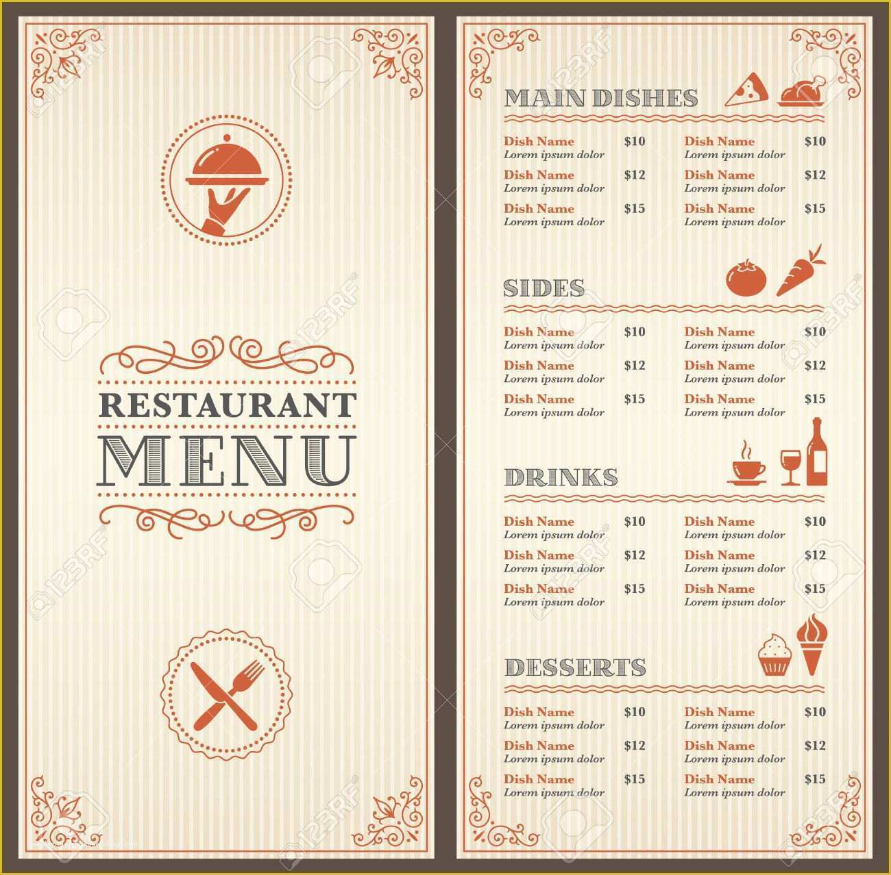 Free Diner Menu Template Of Menu Restaurant Menu Template