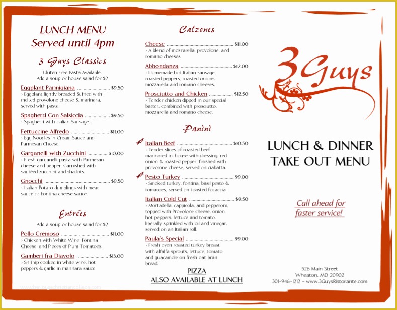 Free Diner Menu Template Of Menu Template Word