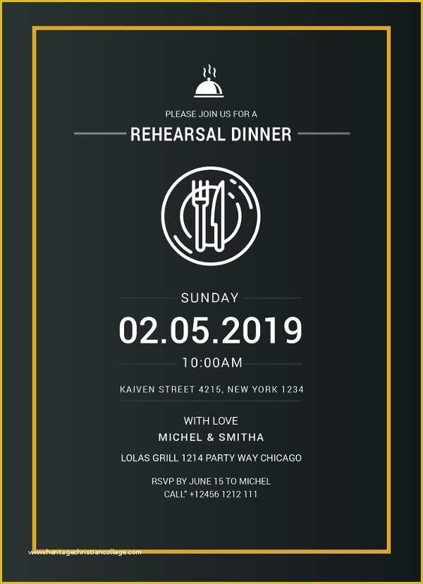 Free Dinner Party Invitation Templates Of 50 Printable Dinner Invitation Templates Psd Ai