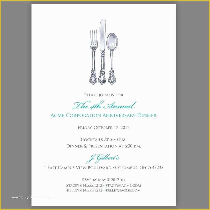 Free Dinner Party Invitation Templates Of Corporate Dinner Invitation Pany Dinner Invitation