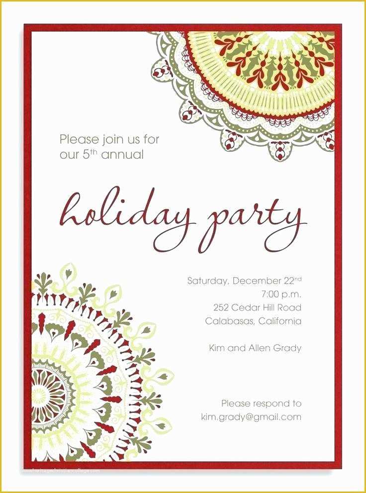Free Dinner Party Invitation Templates Of Free Party Invitation Templates Christmas Drinks Template