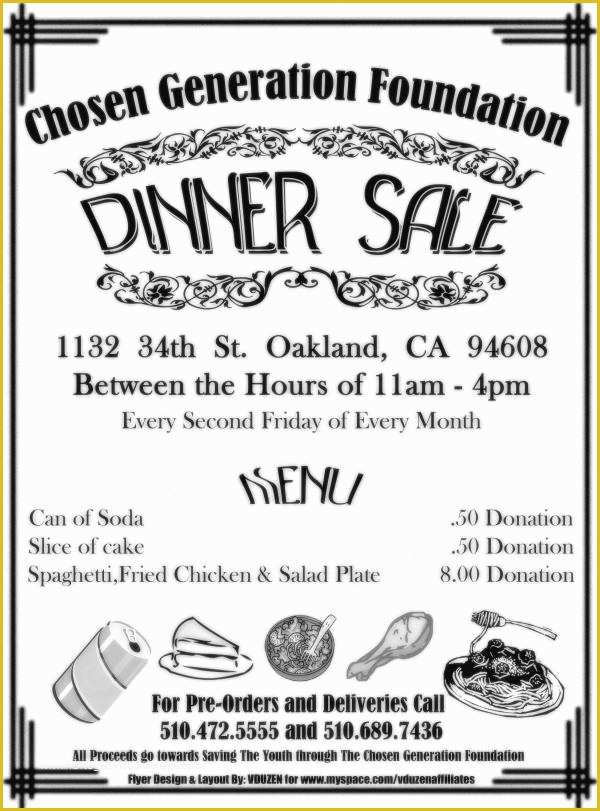 Free Dinner Sale Flyer Template Of Chicken Dinner Sale Flyer Template to Pin On