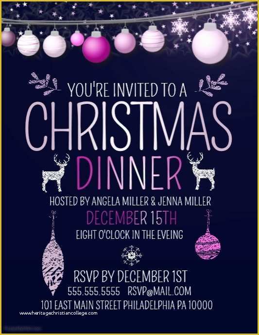 Free Dinner Sale Flyer Template Of Christmas Dinner Template