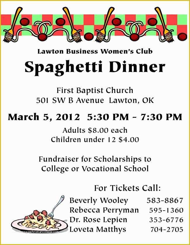 Free Dinner Sale Flyer Template Of Spaghetti Flyer