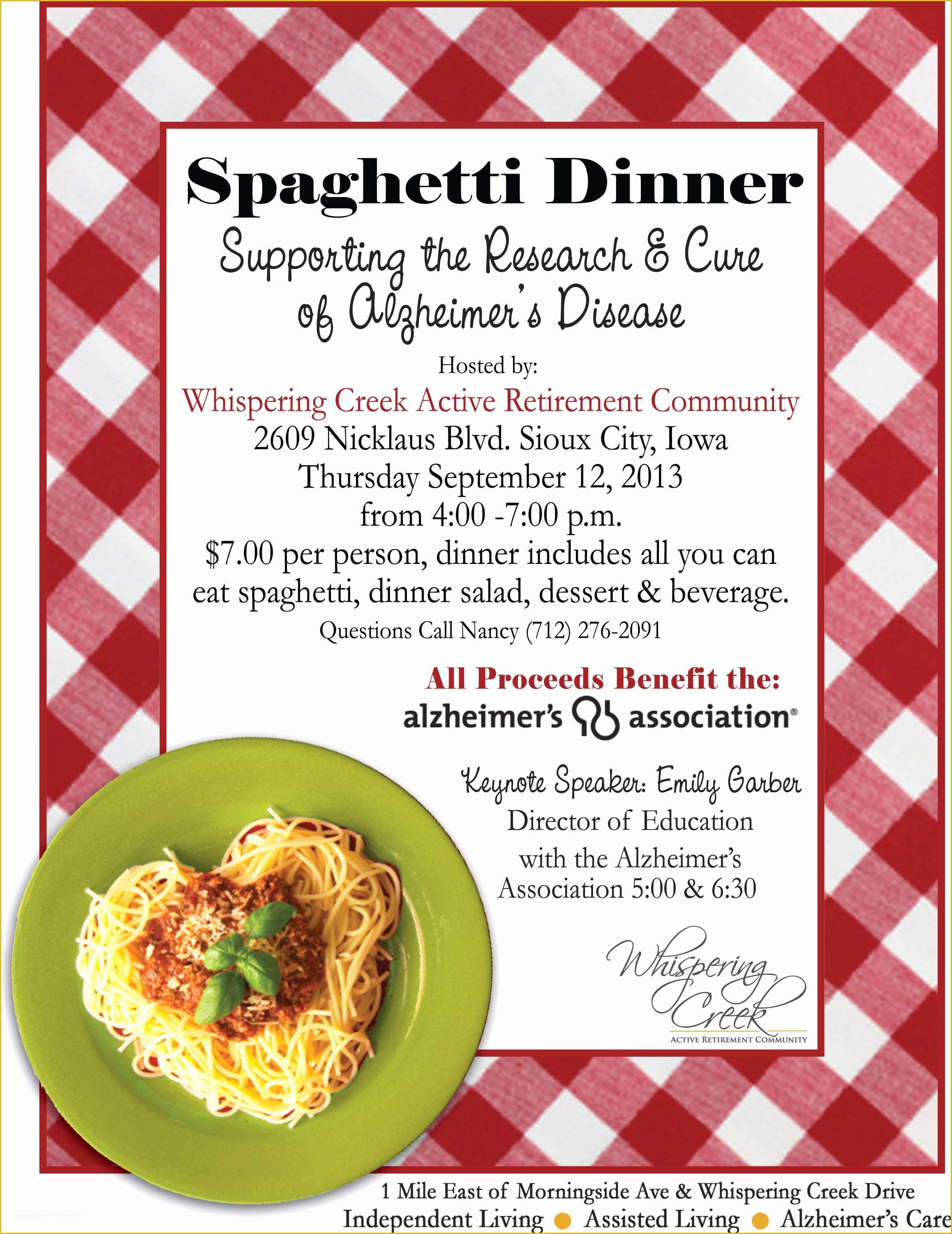 Free Dinner Sale Flyer Template Of Support the Research & Cure Of Alzheimer S Disease at the