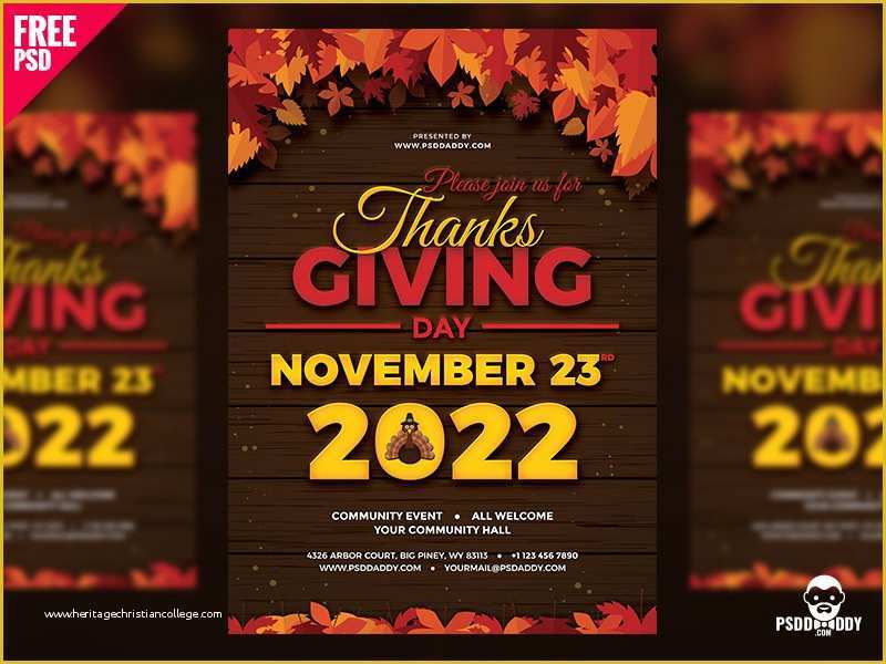 Free Dinner Sale Flyer Template Of Thanksgiving Flyer Free Psd by Free Download Psd Dribbble