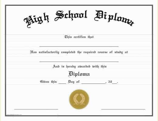 Free Diploma Templates Of Awesome Free High School Diploma Template with Seal Pdf