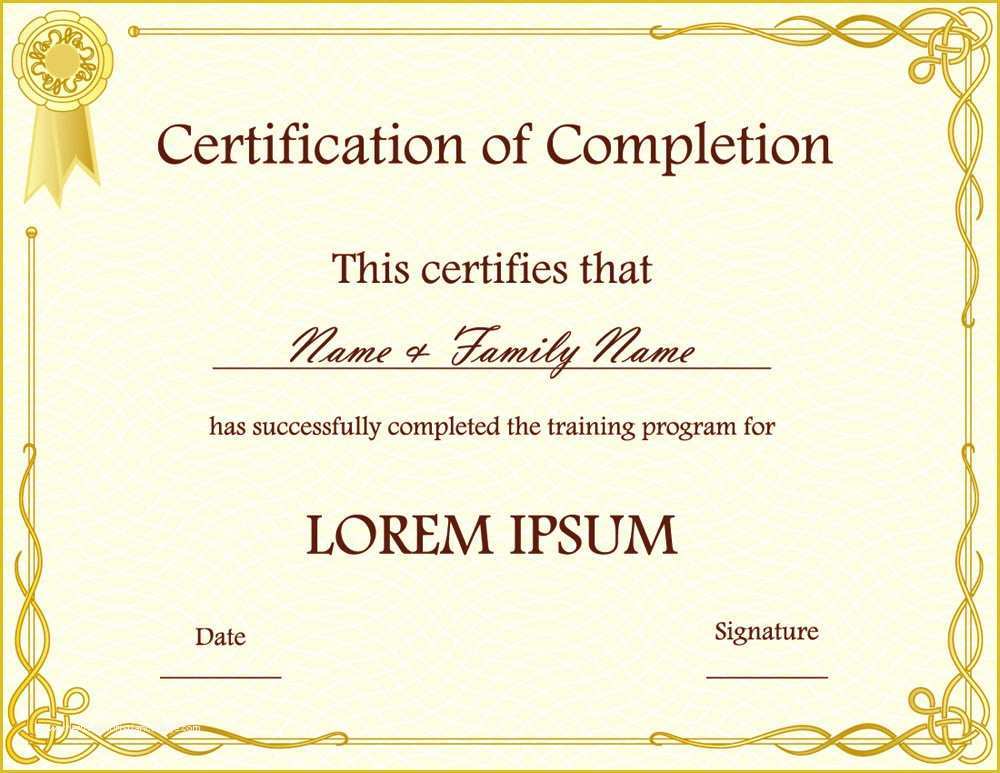 Free Diploma Templates Of Certificate Templates
