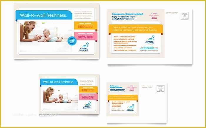 Free Direct Mail Postcard Templates Of Carpet Cleaning Postcard Template Word & Publisher