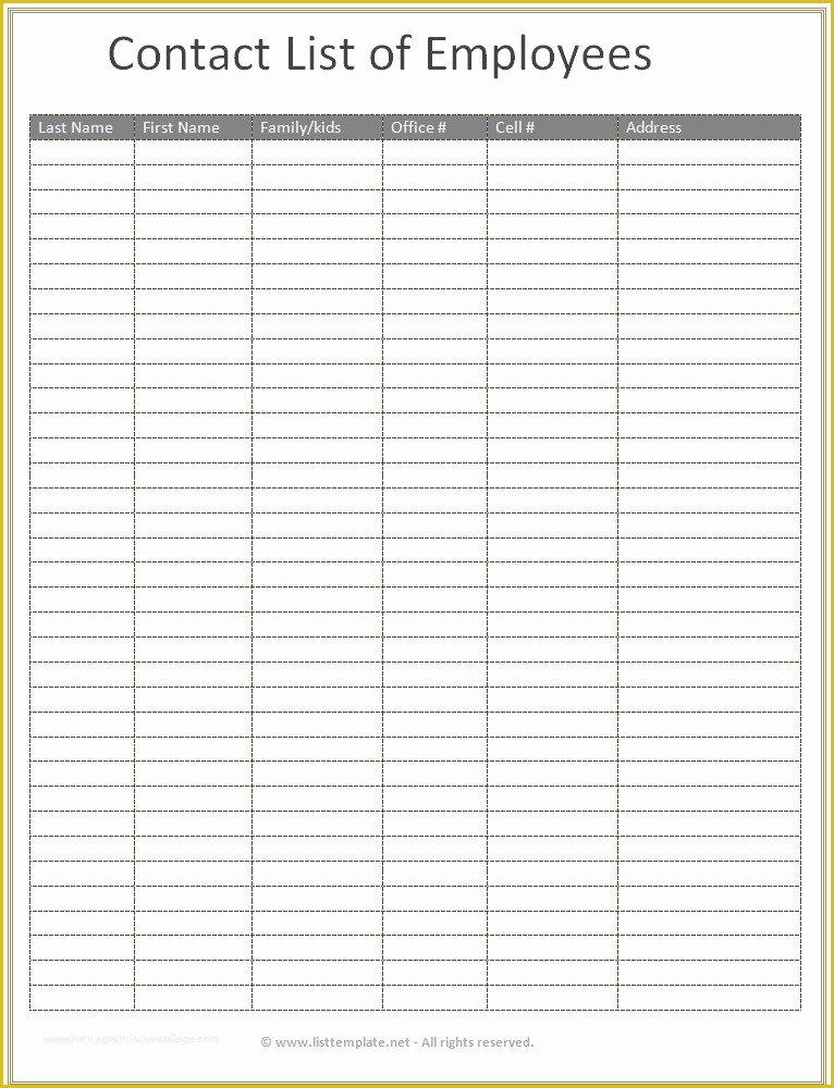 Free Directory Template for Word Of Phone List Template Excel ...