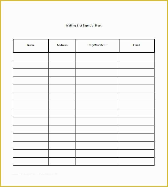 Free Directory Template for Word Of Email List Template 10 Free Word Excel Pdf format