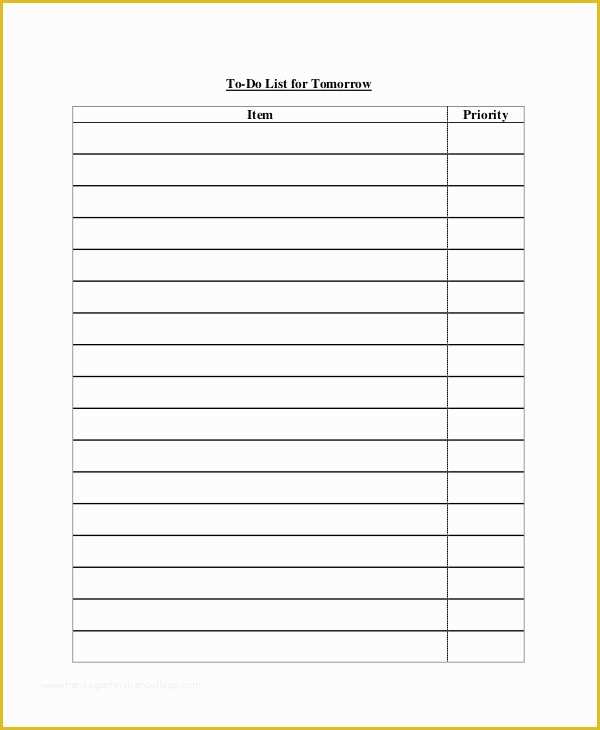 Free Directory Template for Word Of to Do List 13 Free Word Excel Pdf Documents Download