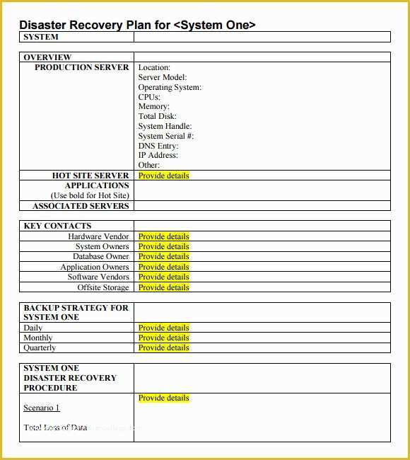 Free Disaster Recovery Plan Template Of 9 Disaster Recovery Plan Templates