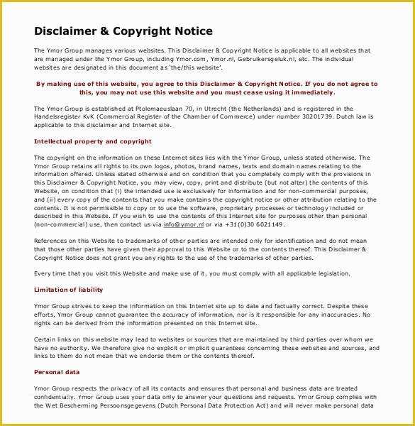 Free Disclaimer Template for Website Of Download Free software How to Make A Copyright Page for An