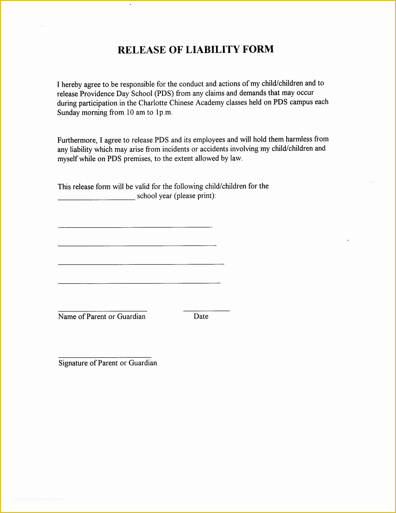 Free Disclaimer Template for Website Of Liability Release form Template Free Printable Documents