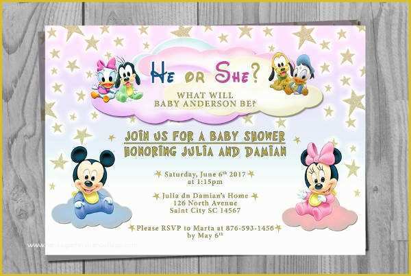 Free Disney Baby Shower Invitation Templates Of 11 Baby Shower Invitation Templates Download