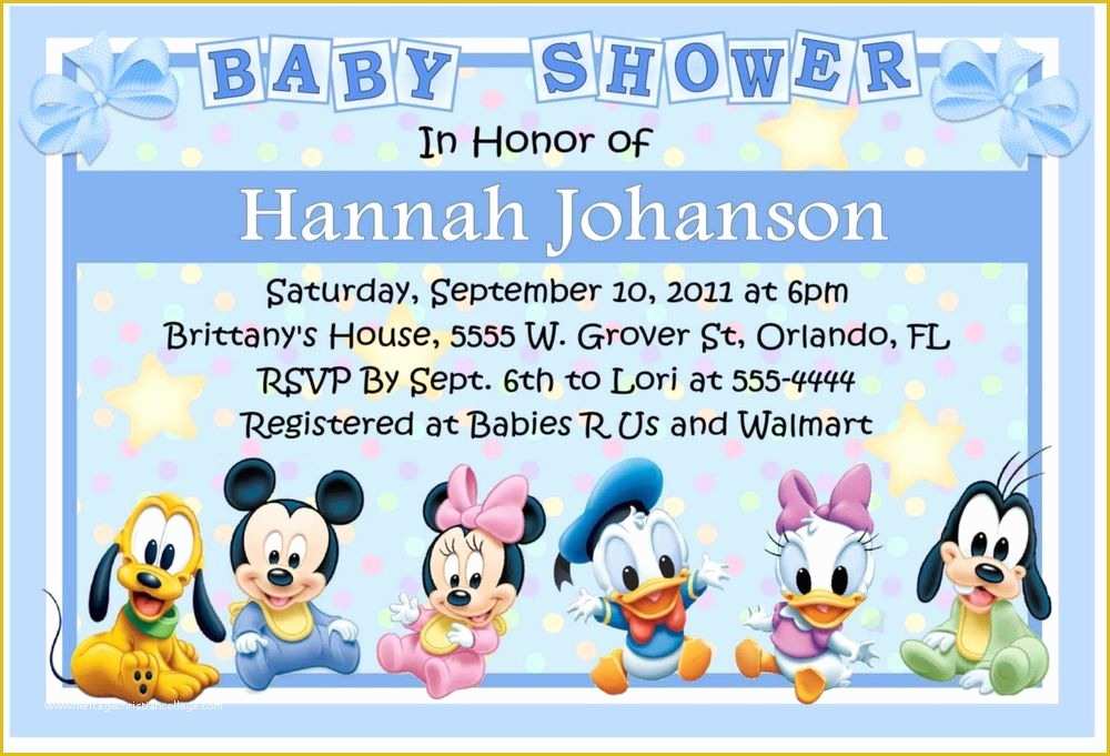 Free Disney Baby Shower Invitation Templates Of Baby Mickey Invitation Template – orderecigsjuicefo